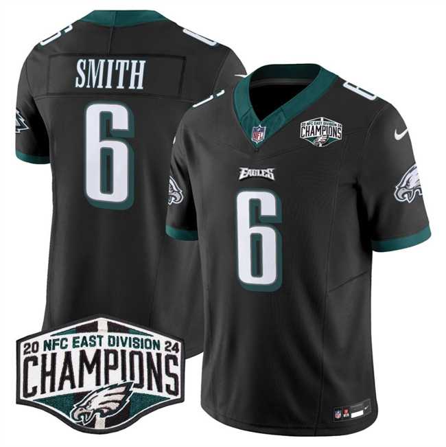 Men's Philadelphia Eagles #6 DeVonta Smith Black 2024 NFC East Champions F.U.S.E. Vapor Untouchable Limited Stitched Jersey,We sell and wholesale Men's Philadelphia Eagles #6 DeVonta Smith Black 2024 NFC East Champions F.U.S.E. Vapor Untouchable Limited Stitched Jersey on line form chian!
